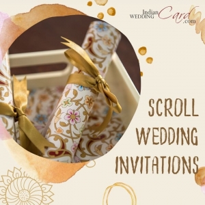 Royal Style Scroll Wedding Invitation Cards